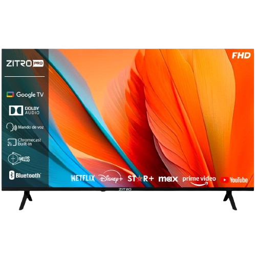 Smart TV Zitro 43 Pulgadas Full HD Google TV con Control de Voz